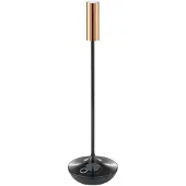 Sigor Nucandle LED oplaadbare tafellamp, zwart/koper, IP54, dimbaar Nucandle,, zwart, Woon-/ Eetkamer, Aluminium