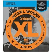 Daddario ESXL110 NICKEL WOUND ELECTRIC GUITAR STRINGS REGULAR LIGHT DOUBLE BALL END 10-46
