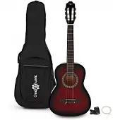Gear4Music 3/4 Klassiek Gitaarpakket Redburst van