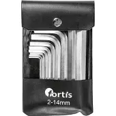 Fortis Inbussleutelset 2-14mm 10-delig in kunststof koffer