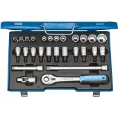 Gedore D 19 IMU-10 6140090 Dopsleutelset Metrisch 1/2 (12.5 mm) 27-delig