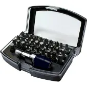 Fortis 32-delige Bitset: Platte, Kruis, Torx & Hex Bits