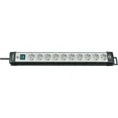Brennenstuhl Premium-Line stekkerdoos 10-voudig zwart/lichtgrijs 3m H05VV-F 3G1,5
