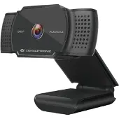 Conceptronic AMDIS06B Webcam AMDIS 1080P(2K über Sof) AF (Web+Mic.)sw