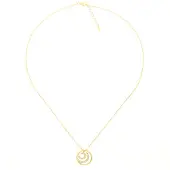 Orphelia 'Elaine' Dames 925 Sterling Zilveren Ketting met Hanger - Goud ZH-7084/2