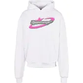 Mister tee Sweatshirt grijs / donkergrijs / neonroze / wit
