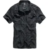 Brandit Overhemd 'Roadstar' duifblauw / zwart