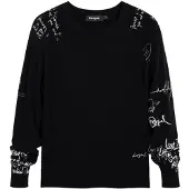 Desigual Trui zwart / wit
