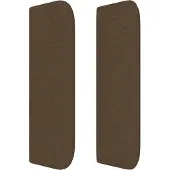vidaXL Hoofdbord met randen 183x16x78/88 cm stof donkerbruin