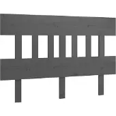 vidaXL Hoofdbord 153,5x3x81 cm massief grenenhout grijs