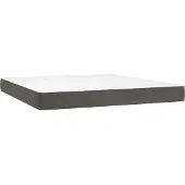 vidaXL Pocketveringmatras medium 160x210x20 cm fluweel donkergrijs