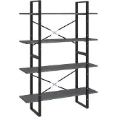 vidaXL Boekenkast met 4 schappen 100x30x140 cm grenenhout grijs