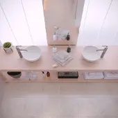 Ideavit Opbouw waskom solidthin 32x32x12.5 cm solid surface mat wit