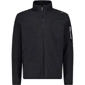 CMP - Jacket Jacquard Knitted 38H2237 - Fleecevest 46, zwart