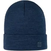 Buff Heavyweight Merino Beanie Senior Donker Blauw