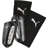 Puma Ultra Flex Sleeve Scheenbeschermers Zwart Zilver
