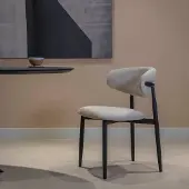 Giga Meubel Eetkamerstoel Alexia Beige/Zwart