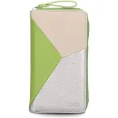 Zwei Portemonnee 'Jana' beige / lichtgroen / zilver