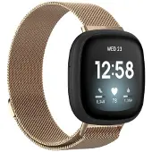 IMoshion Milanees magnetisch bandje voor de Fitbit Versa 4/ 3 / Sense (2) - Rosé Goud