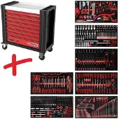 Ks Tools 8257510 Werkplaatswagen Kleur (specifiek): Zwart, Rood
