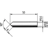 Ersa 0832MDLF Soldeerpunt Beitelvorm, recht Grootte soldeerpunt 9.80 mm Inhoud: 1 stuk(s)