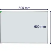 Franken Whiteboard U-Act!Line - gelakt - B 800 x H 600 mm - met opbergbak