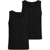 Urban Classics Tanktop - Jersey Vests (2-pack) - S tot M - voor Mannen - zwart - Maat M