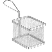 SuperMerchantEU Frietmandje RVS 10 x 8 x 6.5 cm
