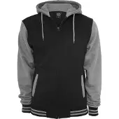 Urban Classics Sweatvest grijs gemêleerd / zwart