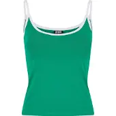Urban Classics Top groen / zwart / wit