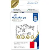 MediaRange Label Tape Cartridge, Replacing Brother TZ-431/TZe-431, 12mm, 8m, Laminated and Permanent Adhesive, Black on Red - 3 stuks