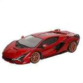 Bburago Lamborghini Sian FKP 37 Rood met koperen velgen 118 Diecast Model Auto 11046 TY-18-11046R