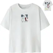 Name it KIDS T-shirt Wit Jongens Katoen Ronde hals Backprint - maat 116