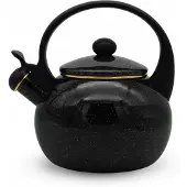 Meyerhoff Black Sky fluitketel 2,2L – Emaille inductie fluitketel – Klassiek design – Zwart