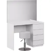 Vicco Viktoria Kaptafel – 110 cm met spiegel en krukje Wit