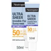 Neutrogena Ultra Sheer Invisible Fluid Sunscreen Age Shield SPF50