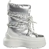 Buffalo Snowboots 'Olympia' zilver / natuurwit