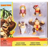 Super Mario Nintendo Super Mario 6 cm Donkey Kong, Diddy Kong, Cranky Kong Limited Edition