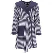 Esprit Badjas Women Striped Hoody Navy Blue-S