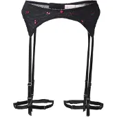 Hunkemoller Jarretels 'Chelsey' rood / zwart