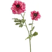 Emerald - Kunstbloem Ranonkel Japans 65cm roze - Kunstplant voor binnen