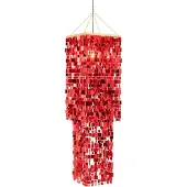 J-Line lampenkap Kandelaar Vierkant - pvc - rood - large