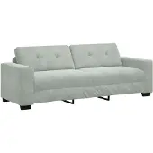 vidaXL 3-zitsbank lichtgrijs 220x78x80 cm fluweel