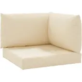 vidaXL Palletkussens 3 st oxford stof beige
