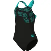 Arena - Girl's Kikko Swimsuit Swim Pro Back - Badpak 140, zwart