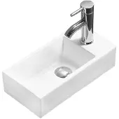 Mexen Inez opbouw wastafel links 45 x 25 cm, wit - 21434500L