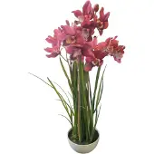 Mica Decorations Kunstplant Cimbidium d.roze H91 x D46cm
