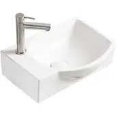 Mexen Mista waskom rechts 40 x 28 cm, wit - 22174000R