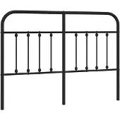 vidaXL Vervangend hoofdbord metaal zwart 135 cm