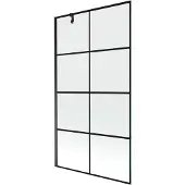 Mexen Next 1-delige douchescherm 100 x 150 , zwart rooster, zwart - 895-100-000-00-77-70